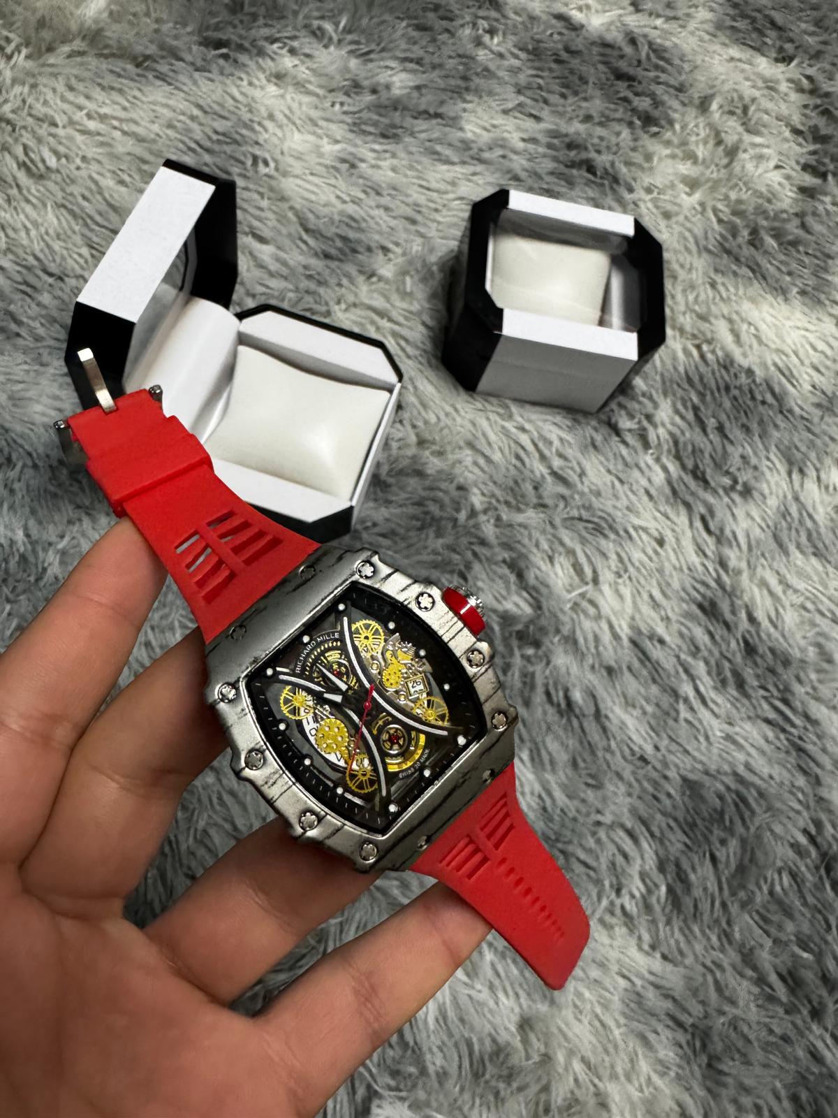 RELOJ - RM RED SILVER